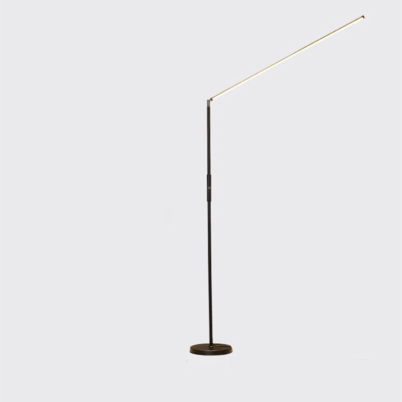 Minimalist Edge Floor Lamp, black metal