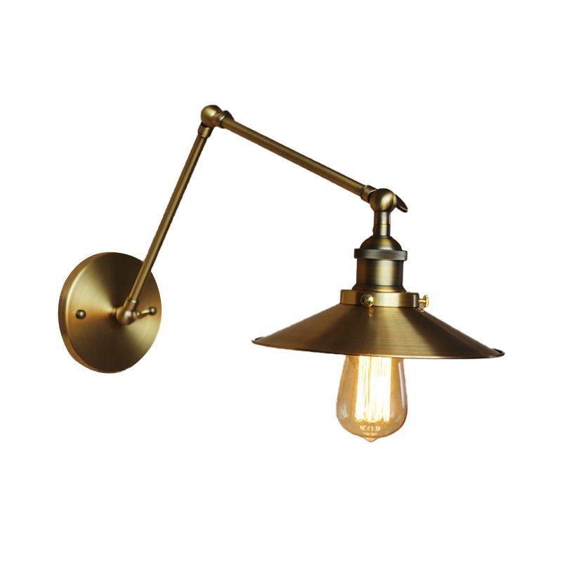 Brass adjustable wall lamp, Alessio vintage lighting