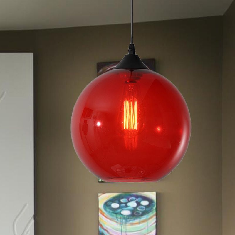 Red Hailie Globe Pendant Light, interior lighting solution
