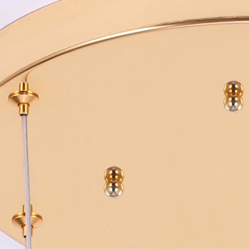 Hailie Chandelier: Gold ceiling mount detail