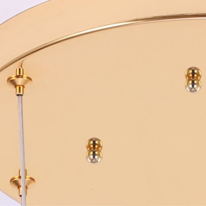 Hailie Chandelier: Gold ceiling mount detail