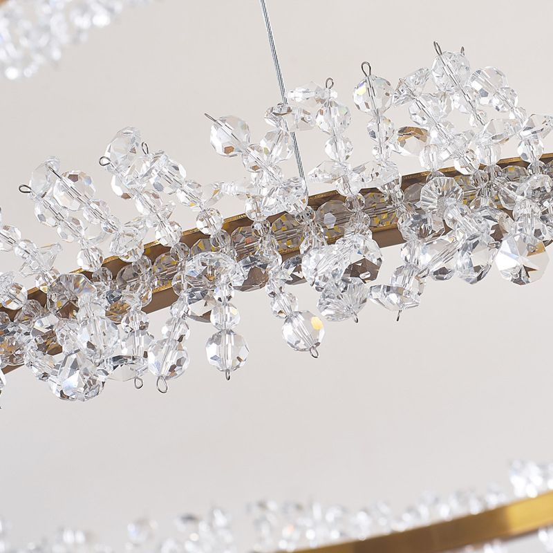 Close-up of Kristy crystal pendant light detail