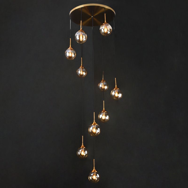Modern Hailie glass ball chandelier
