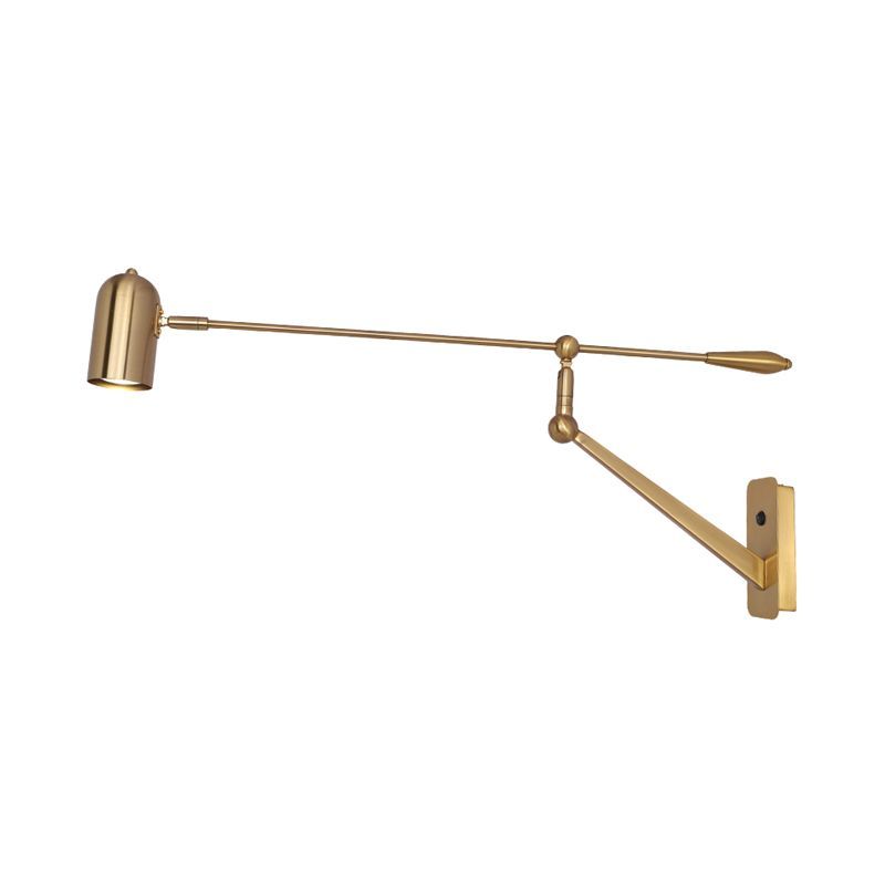 Freja wall lamp: Adjustable minimalist metal bedroom light.