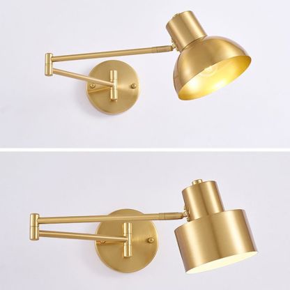 Freja gold wall lamp, modern adjustable sconce