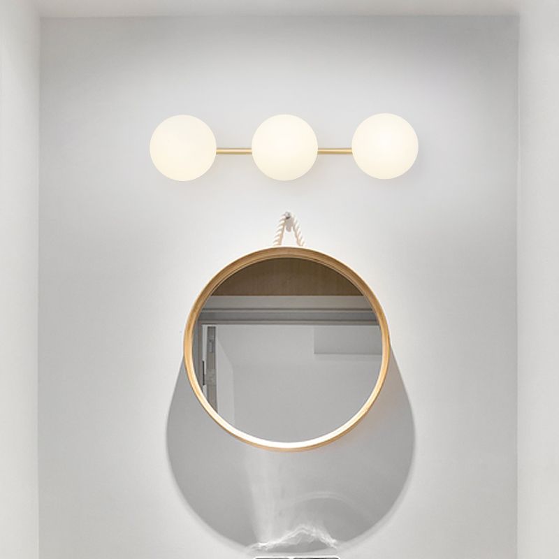 Modern bathroom wall lamp above a mirror