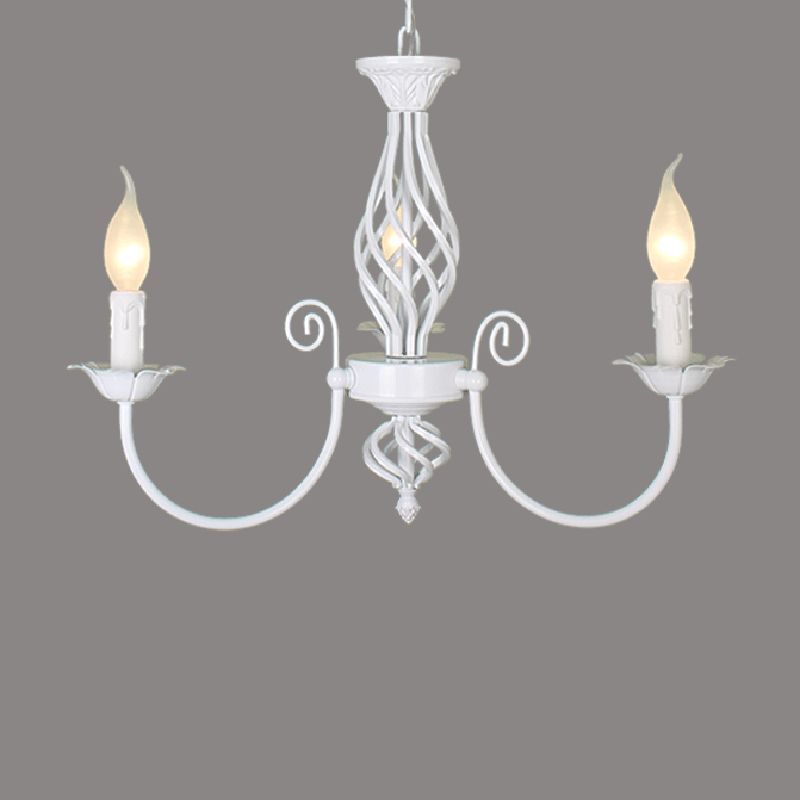 White Silva candle style pendant light