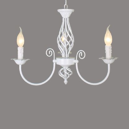 White Silva candle style pendant light