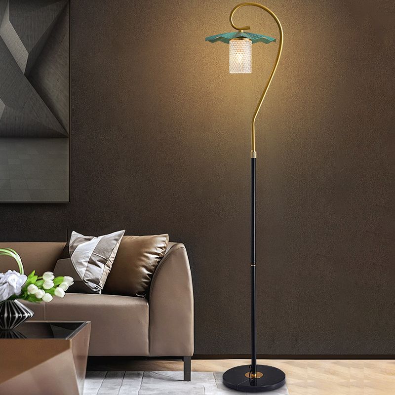 Lotus-shaped Floor Lamp in Living Room
