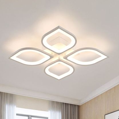 Hana Modern Flower Flush Mount Ceiling Light, 4-head