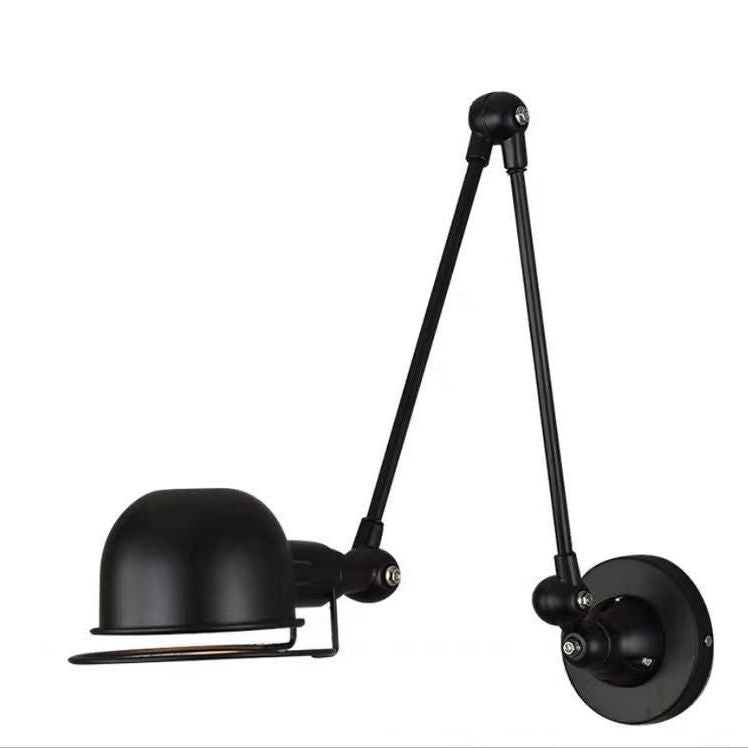 Black Brady adjustable metal arm wall lamp