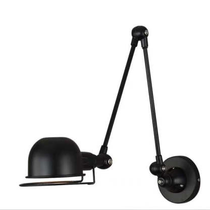 Black Brady adjustable metal arm wall lamp