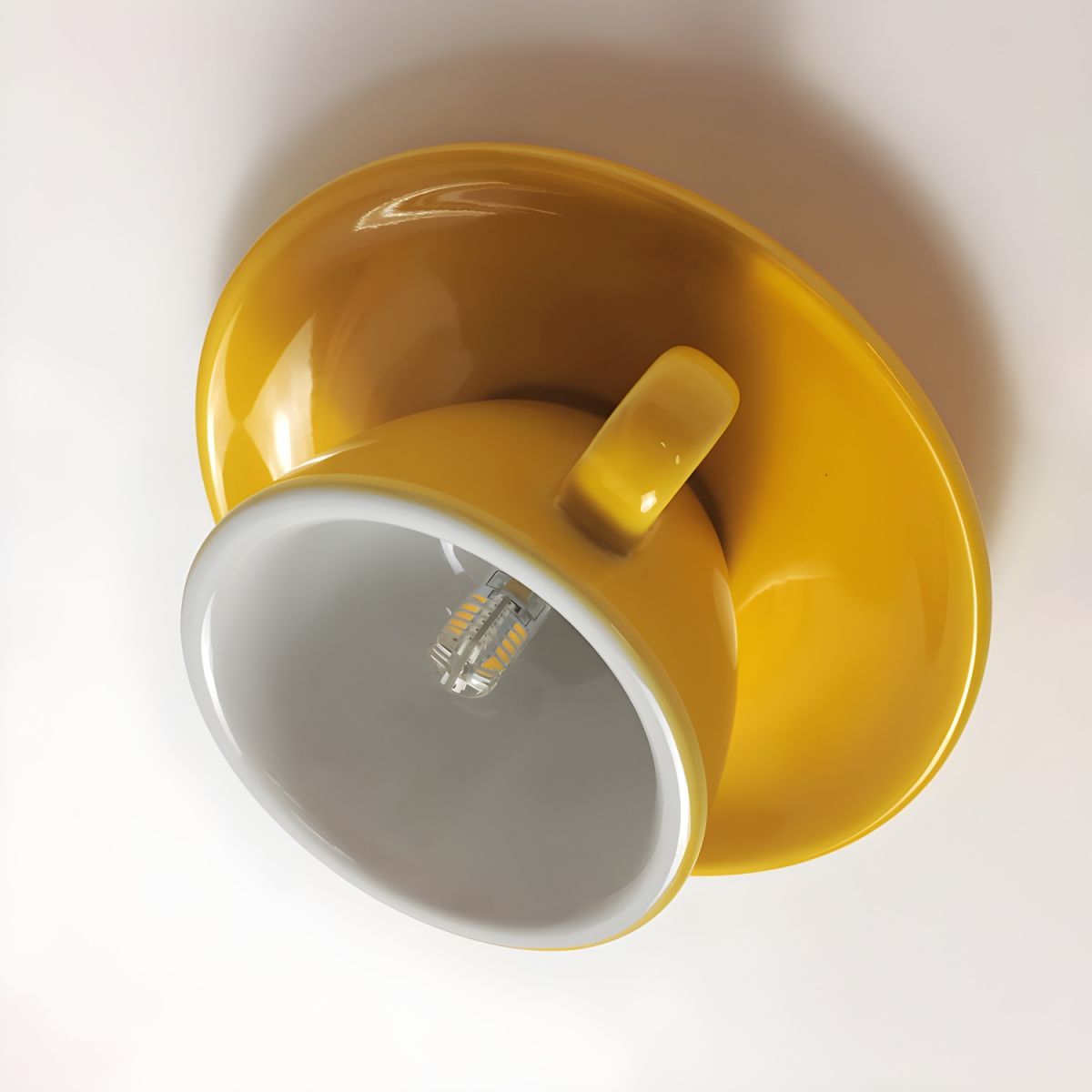 Yellow Morandi Ceramic Ceiling Light Fixture