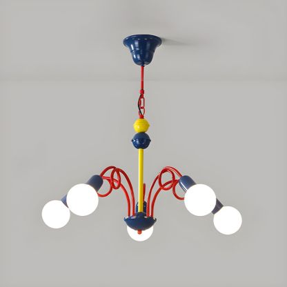 Valentina Chandelier - colorful, modern kids room lighting