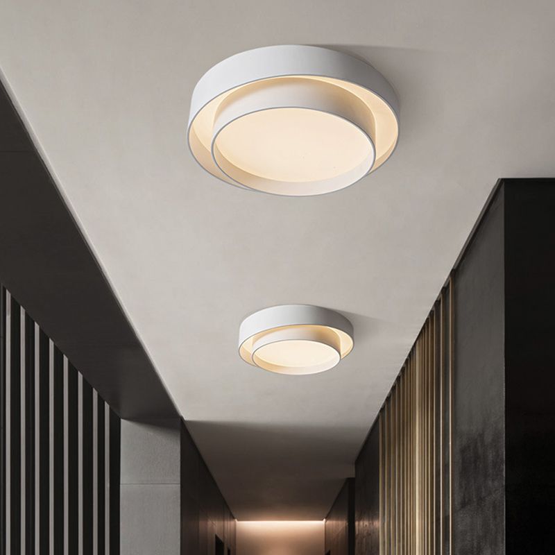 Quinn Nordic Art Deco flush mount ceiling lights in hallway