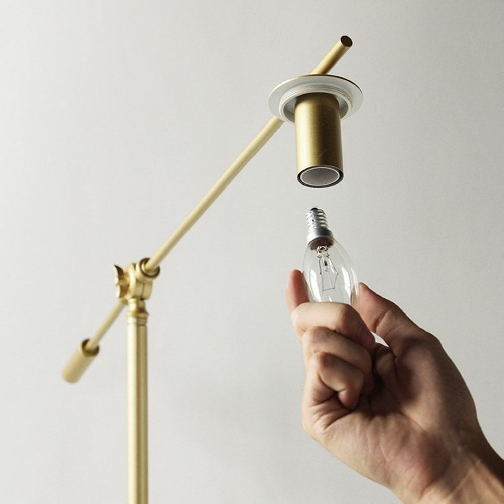 Changing bulb in Valentina Arc Floor Lamp Valentina Arc Floor Lamp, Frosted Glass & Metal