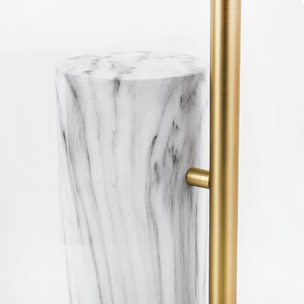 Salgado Floor Lamp - Marble Base and Gold Metal Detail
