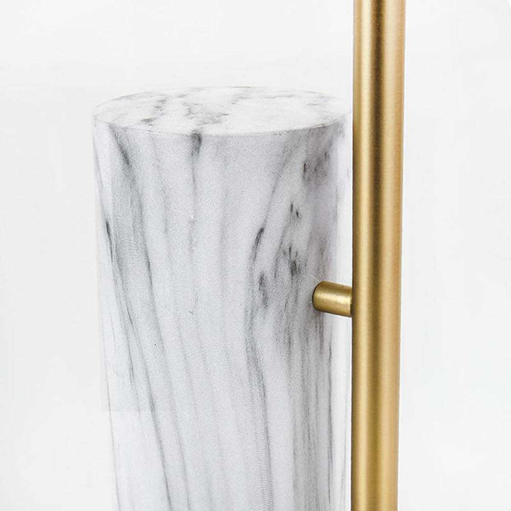 Salgado Floor Lamp - Marble Base and Gold Metal Detail