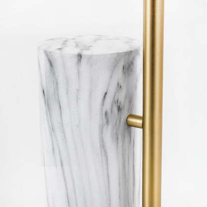 Salgado Floor Lamp - Marble Base and Gold Metal Detail