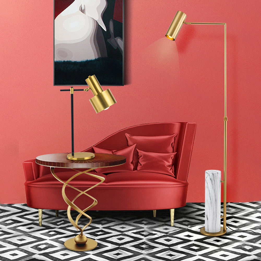 Salgado Floor Lamp with Decorative Table and Sofa