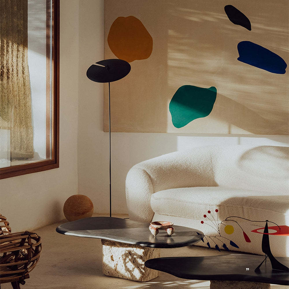 Carins metal floor lamp in modern living room, Las Sola