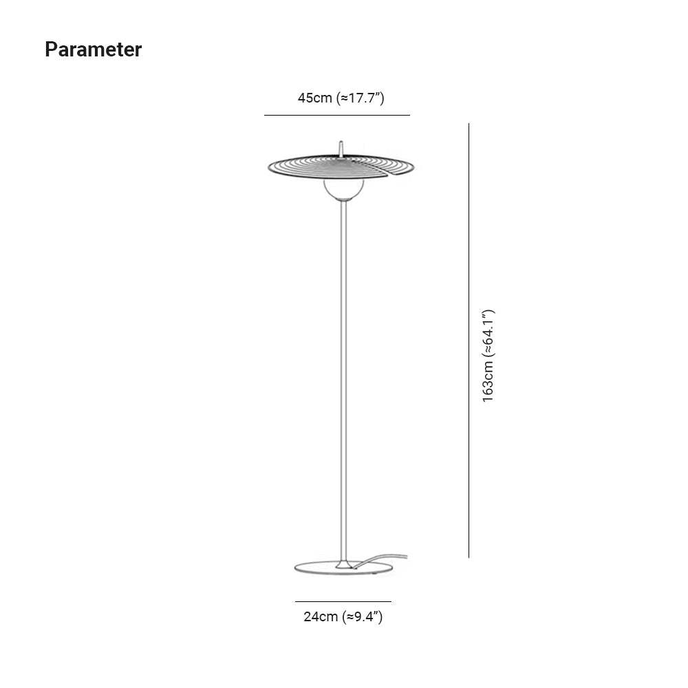 Carins Metal Floor Lamp Dimensions - Modern Lighting