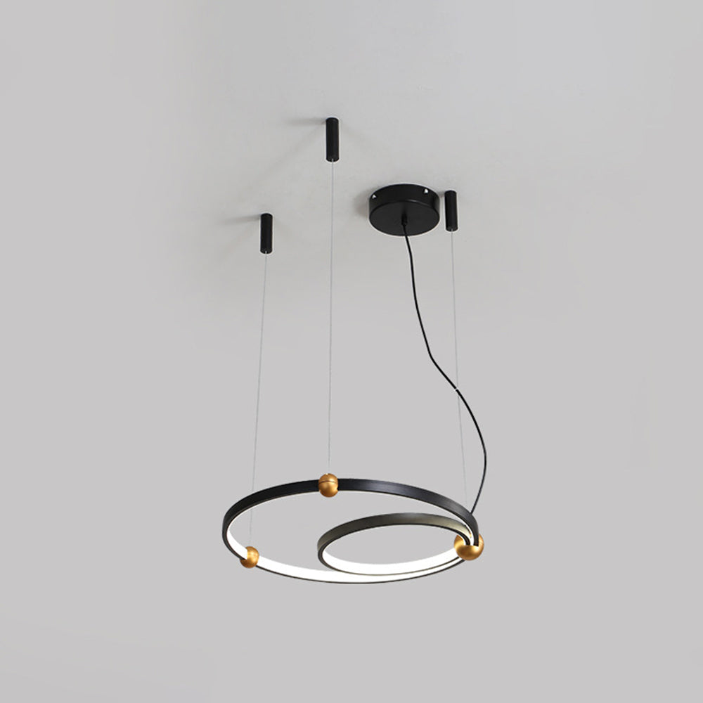 Arisha Ring Pendant Light - Black and Gold Fixture
