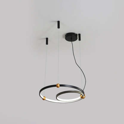 Arisha Ring Pendant Light - Black and Gold Fixture