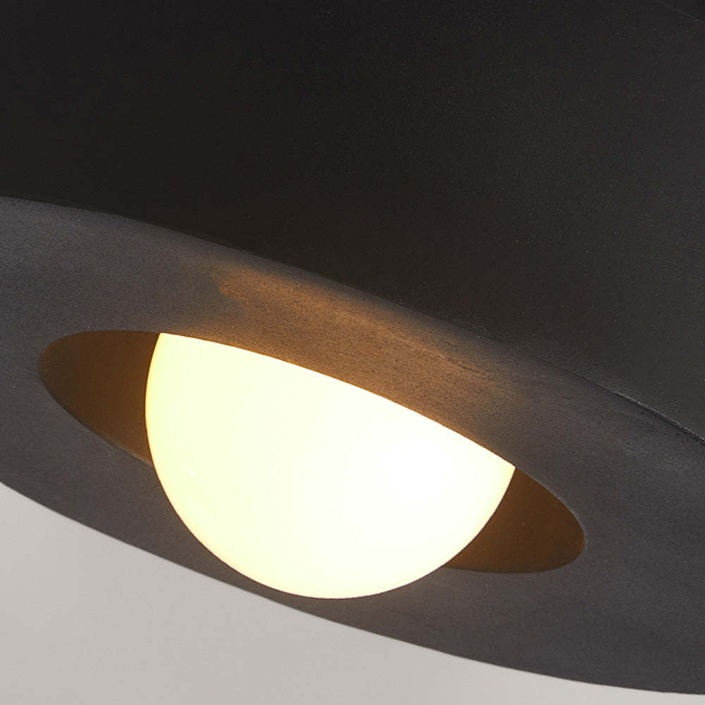 Close-up of Morandi Nordic Macaron ceiling light, warm glow