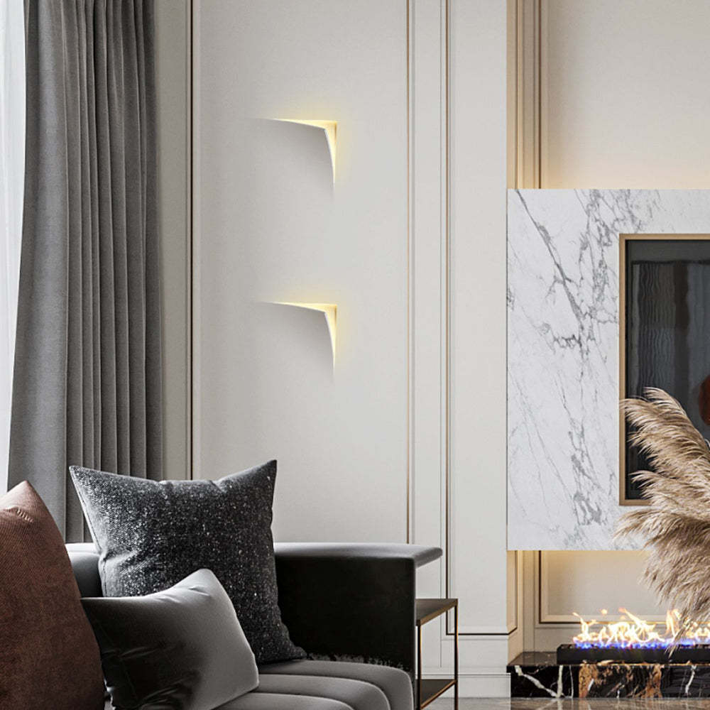 Elif recessed wall lamps in a modern living room.