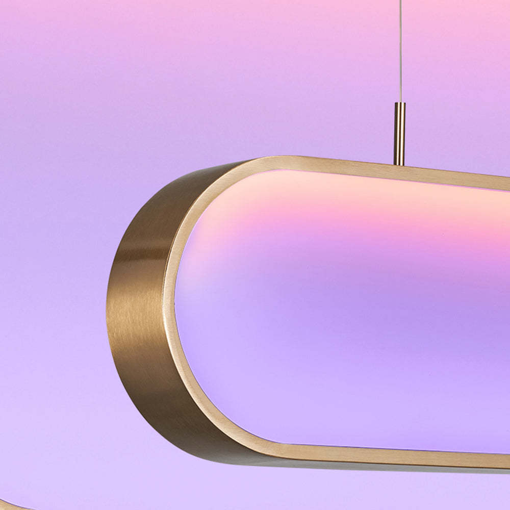 Modern pendant light with color changing light