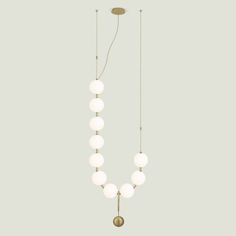 Valentina ball pendant lamp with necklace design