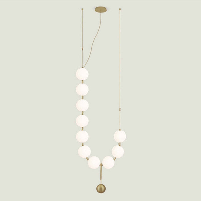 Valentina ball pendant lamp with necklace design