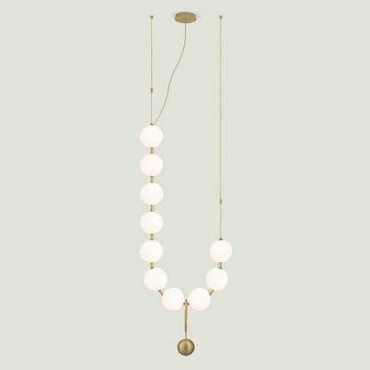 Valentina ball pendant lamp with necklace design