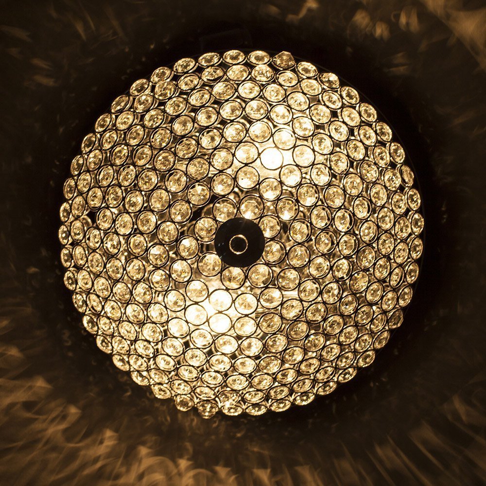 Kristy Crystal Flush Mount Ceiling Light, close-up view