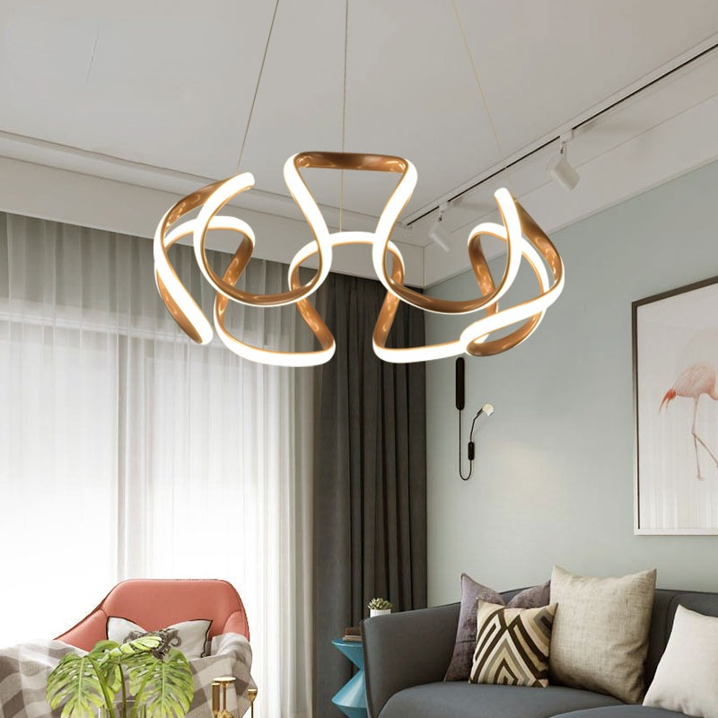 Louise Gold Pendant Light in Living Room