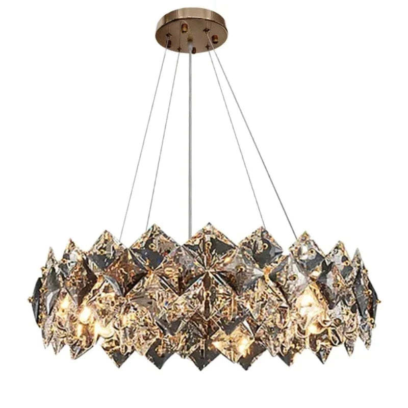 Marilyn Modern Crystal Chandelier, silver and metal living room lighting
