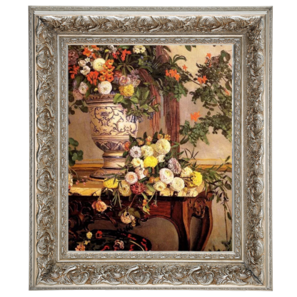 Frederic Bazille Flowers oil painting reproduction in a decorative frame