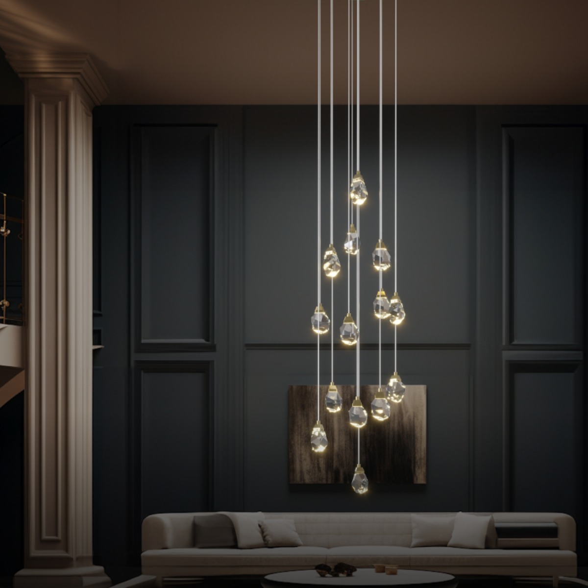 Marilyn Design Ball Glass Metal Pendant Light Living Room