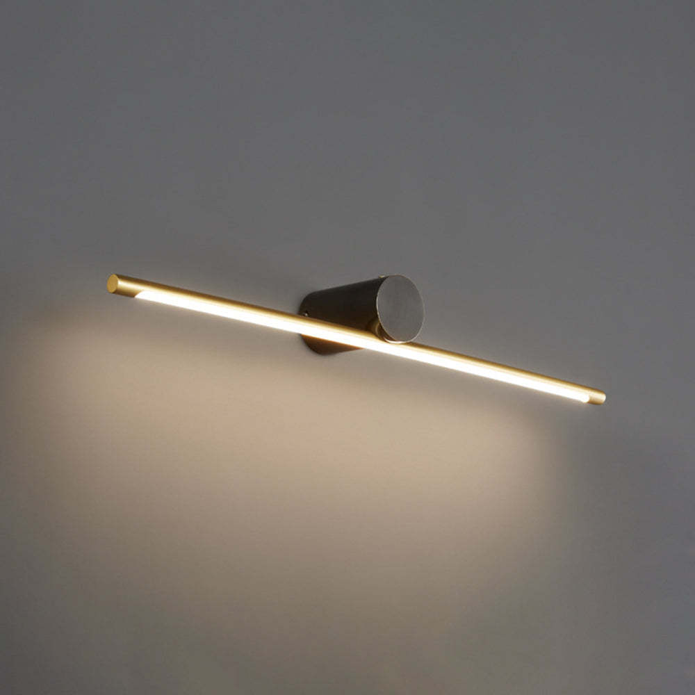 Leigh Minimalist Linear Wall Lamp detail, gold finish