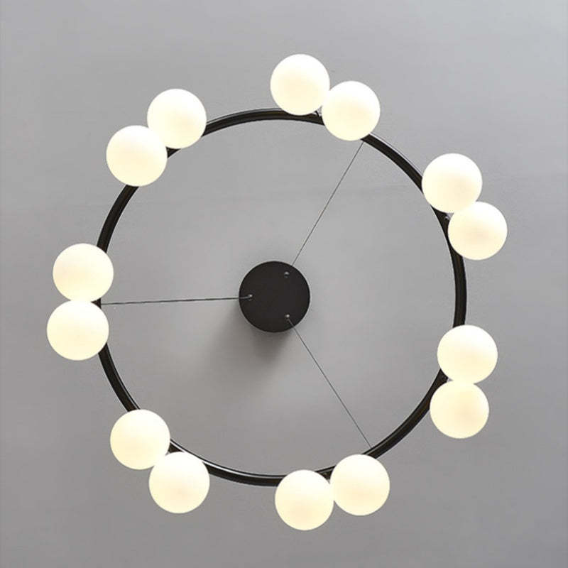 Valentina Nordic Chandelier - overhead view of globe lights