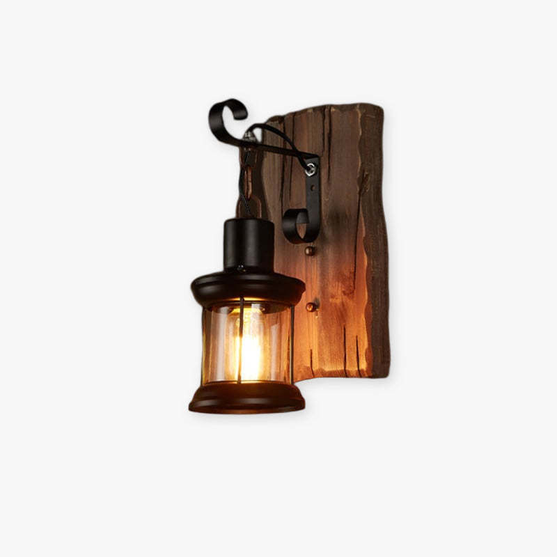 Alessio Vintage Lantern Metal Wall Lamp Bronze
