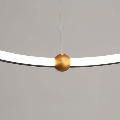 Arisha pendant light: gold accent, minimalist ring design.