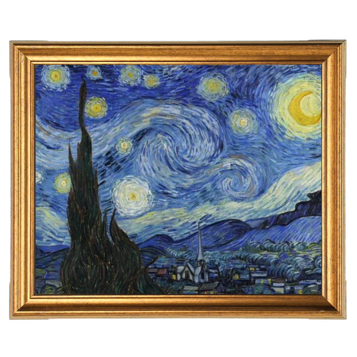Van Gogh Starry Night framed art print for dining room