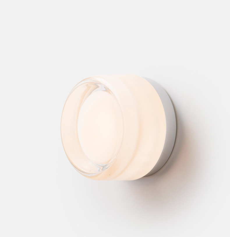 Valentina Outdoor Wall Lamp, Transparent Acrylic and Metal