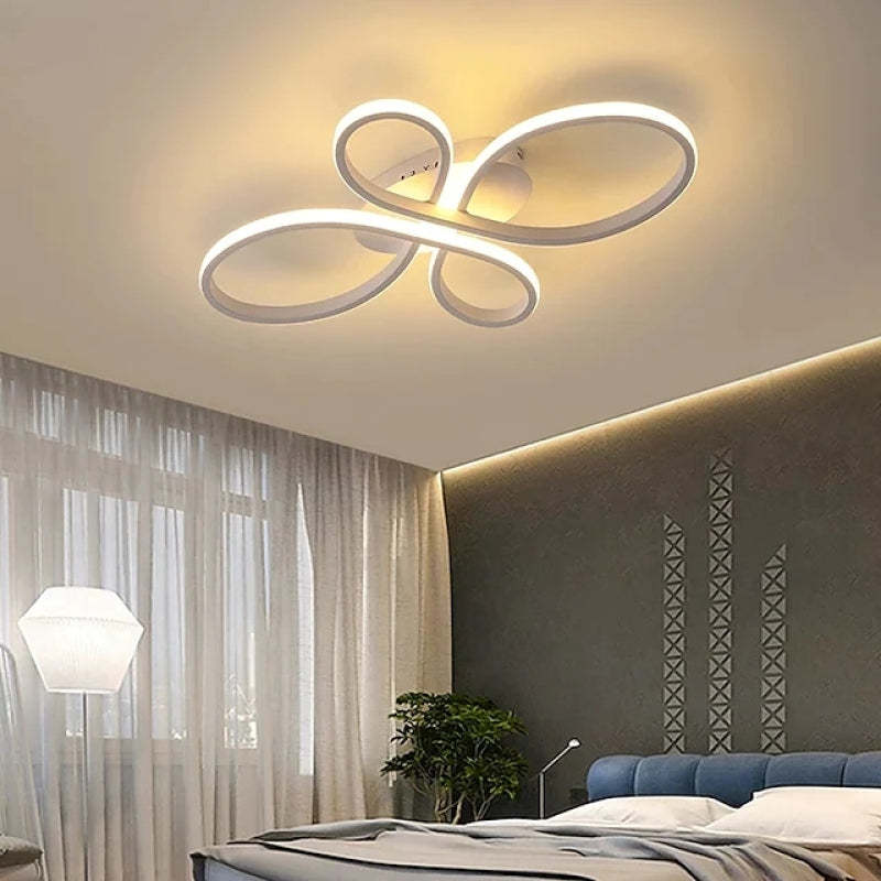 Modern LED Multi Rings Ceiling Light in Bedroom