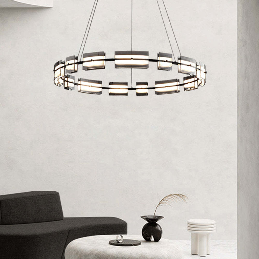 Evette Ring Pendant Light in Modern Living Room