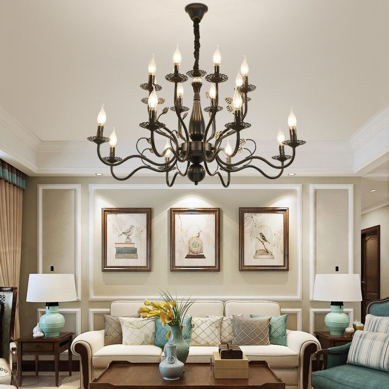 Marilyn Chandelier illuminating a living room