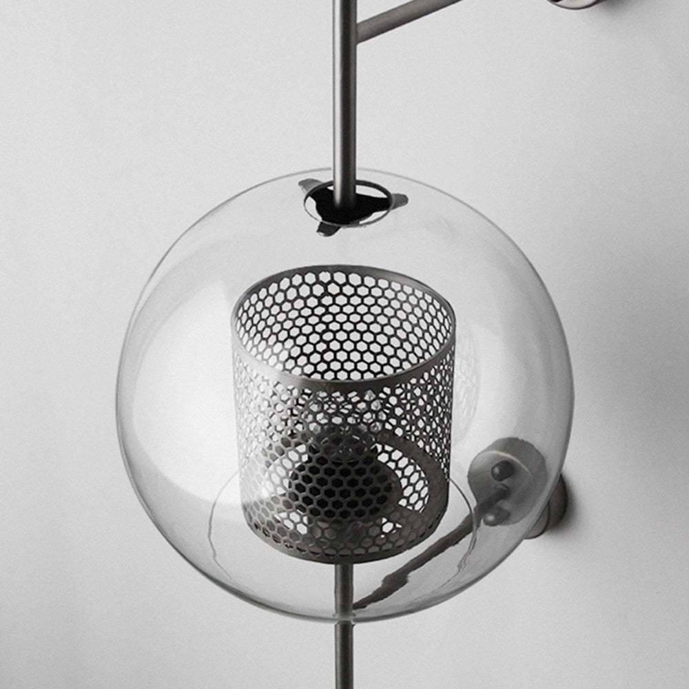 Oneal Glass Globe Wall Lamp Close-up