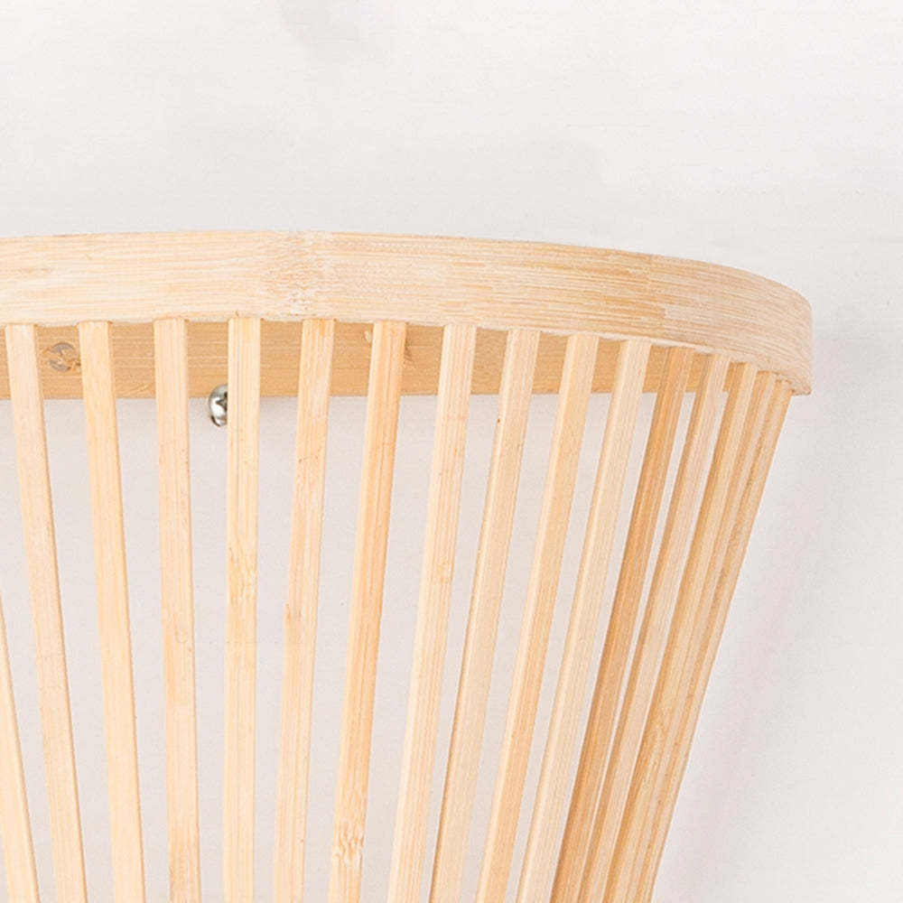 Muto Rattan Wall Lamp: Close up of Bamboo Design